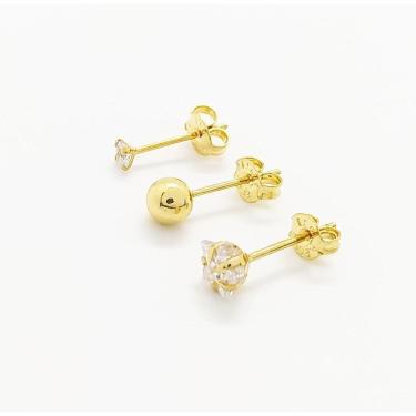 Imagem de Trio De Brincos Folheados