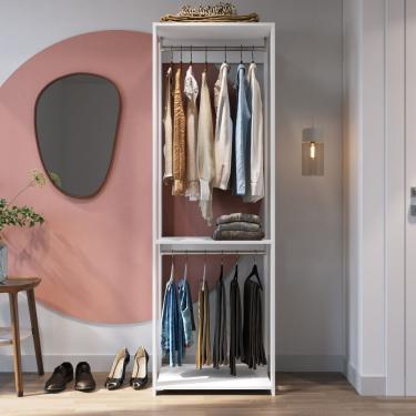 Imagem de Módulo Para Closet Com Cabideiro E Prateleira 183X45X57Cm Branca