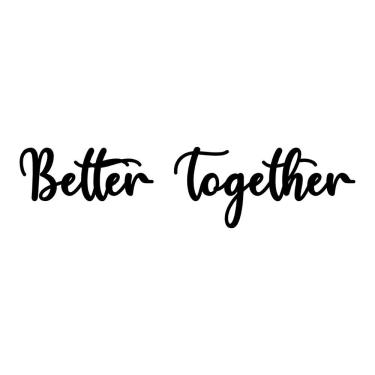 Imagem de Arte Better Together 60cmx14,5cm - Cria Arte Laser Preto