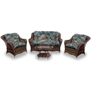 Imagem de Conjunto De Sofá Fibra Sintética Naja-1 Sofá 2 L+2 Poltronas+1 Mesa Centro- Palmares Petróleo