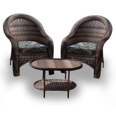 Imagem de Conjunto De Poltronas Fibra Sintética Karibe-2 Poltronas+1 Mesa Centro- Palmares Petróleo