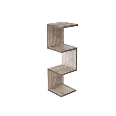 Imagem de Prateleira De Canto Lyra 3 Nichos Decorativos Freijó Para Sala Quarto Livros