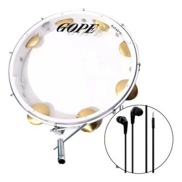 Imagem de Pandeiro Gope G2 12 9 Afin Branco E Pele Cristal (647g2bb)