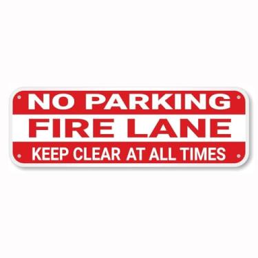 Imagem de No Parking Fire Lane placas de metal decoração cozinha placas de metal engraçado banheiro 40 x 10 cm
