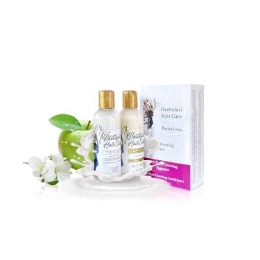 Imagem de Rasttafari Hair Care Conjunto De Limpeza Dupla Rastta Loc'S Loc Com Xampu Vinagre Maçã Equilíbrio Ph E Enxágue Co-Wash Argila Rhassoul. Dois Frascos 113 Ml. Kit Semanal Para Lavagem Mensal Mechas, T