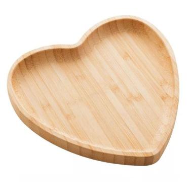Imagem de Travessa Coração Bambu 12,5cm Class Home Bandeja