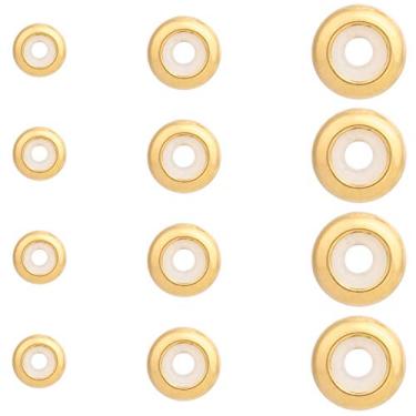 Imagem de 30 peças de miçangas espaçadoras de posicionamento de borracha com inserção de aço inoxidável 304 para pulseira, artesanato DIY, acessórios para fazer joias e acessórios com orifícios de borracha, contas soltas, 0183, 1