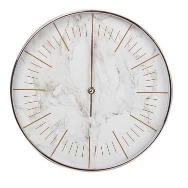 Imagem de Relógio De Parede Rose Gold 30cm Fundo Em Desenhos De Mármore