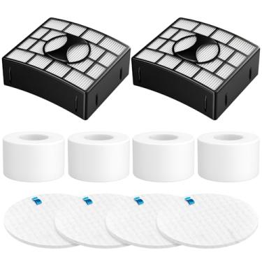 Imagem de Filtros Colorfullife para Shark Rotator DuoClean Powered Lift Away Speed Vacuum NV680, NV681, NV682, NV683, NV800, NV801, NV803, UV810, substitui as peças XHF680 e XFF680, 2 HEPA e 4 filtros de espuma