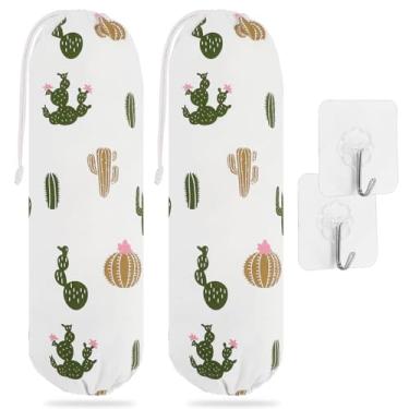 Imagem de SWISSELITE 2 peças de suporte de saco de plástico, organizador de sacola de compras reutilizável, suporte de parede, 56 x 23 cm