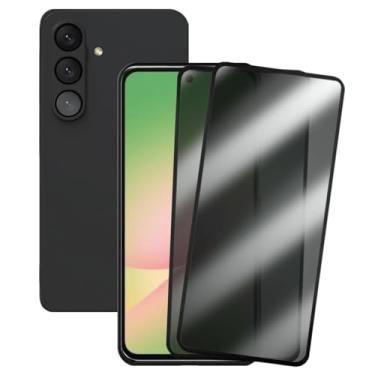 Imagem de Capinha Para Galaxy A56 Capa Preta Premium Proteção Câmera + 2 Películas Privacidade Anti Spy