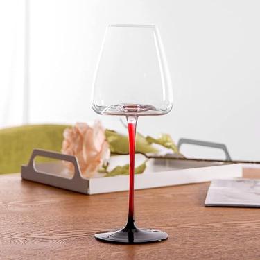 Imagem de Cálice De Óculos De Cristal Vermelho Sem Chumbo De Luxo - Copos De Vidro De Luxo Com Copos De Vidro De Coquetel Deaux, 2pc 500ml