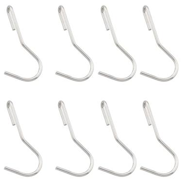 Imagem de ZZLZX 8 peças de aço inoxidável de 90 graus, ganchos de ângulo torcido, ganchos resistentes em S, 2,95 x 1 x 0,218 x 0,7 cm, para pendurar utensílios de cozinha, toalhas, bolsas, plantas, ferramentas