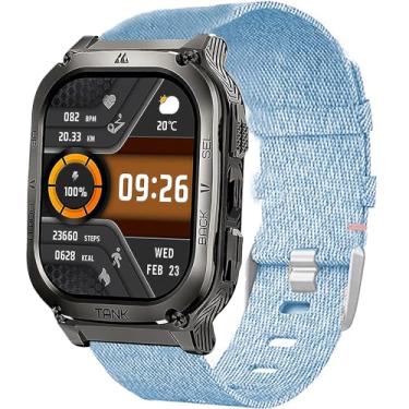 Imagem de Lamshaw Pulseiras de relógio inteligente compatíveis, pulseira de substituição de nylon para AMAZTIM M2/M3/C20 Pro/T2/T3, KOSPET Tank M2/M3/M3 Ultra/T2/T3/T3 Ultra, WalkerFit M2/M6 Ultra/M2 Pro