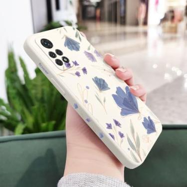 Imagem de Capa de celular com estampa de flores para Xiaomi Redmi Note 14, 13, 12, 11, 11S, 11T, 10, 10A, 10T, 10S, 9T, 9, 8, 7 Pro Plus, 10C, 9A, 9C, 9T, 4G e 5G, branca, para Note 14Pro 5G