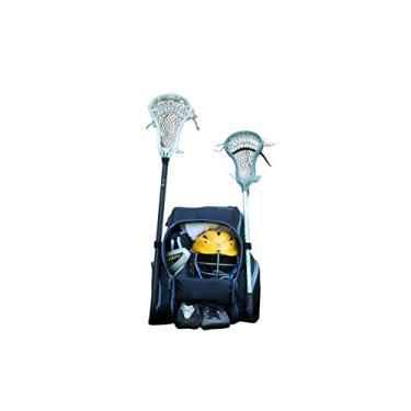 Imagem de Mochila Throwback Gametime Pack GG - Mochila de Lacrosse Grande e Bolsa de Hóquei de Campo com Cooler - Perfeita para atletas multiesportivos - Inclui suporte de raquete para tênis, raquete + Compartimento de sapato separado