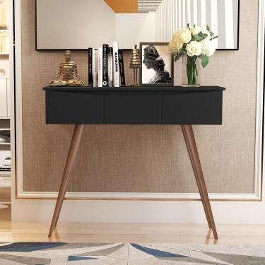 Imagem de Aparador Paris - 3 Gavetas Com Corrediças Em Mdp Preto - Maria Móveis