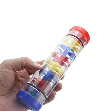 Imagem de Zhjvihx Rain Stick, Rainmaker de Plástico Cultive Rhythm Sensing Efeito Sonoro Simulado Desenvolva a Percepção Musical Educação Musical Segura para o Jardim de Infância (2 Seção)