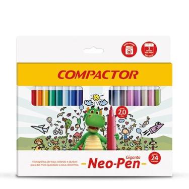 Imagem de Hidrocor Compactor neo pen gigante 2.0mm com 24 cores