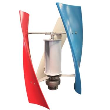 Imagem de 24V,1000W-5000W Gerador de turbina eólica de eixo vertical, 3 pás Gerador de turbina vertical de vento Kit de gerador de ímã permanente para solar eólico híbrido (12V-220V)