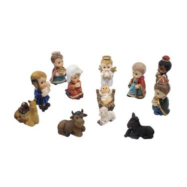 Imagem de Presépio Infantil Com 12 Peças - Enfeite Resina - Tascoinport