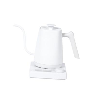 Imagem de IEUDNS Chaleira elétrica tipo pescoço de ganso, aquecimento rápido, caldeira de água quente portátil, resistente e prática, controle de temperatura de 0,8 L, Branco