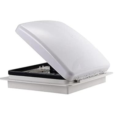 Imagem de RVLOVENT Ventilação do ventilador de teto 12V RV 35,5 cm 3 velocidades reversível elevador manual trailer van tampa (branca)..