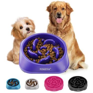 Imagem de Tigelas para cães Slow Feeder YINEYA Large Breed Purple