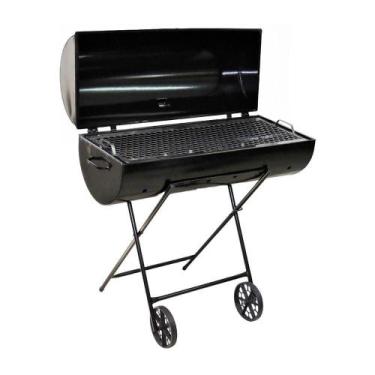 Imagem de Churrasqueira Mega Grill Grelha Carrinho E Rodas 92x78x30cm - OURO MIN