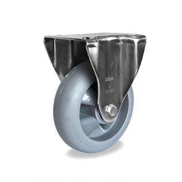 Imagem de Rodizio Industrial Aço Inox 6 Pol. Base Fixa Roda Macia - COLSON