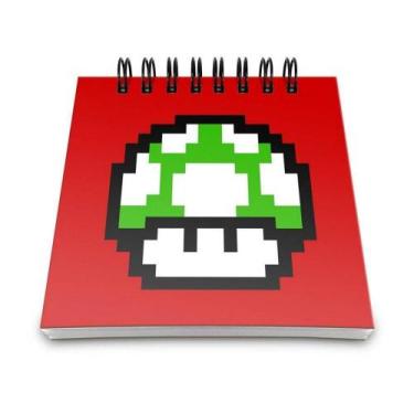 Imagem de Bloco De Anotações Cogumelo Pixel Get A Life - YAAY
