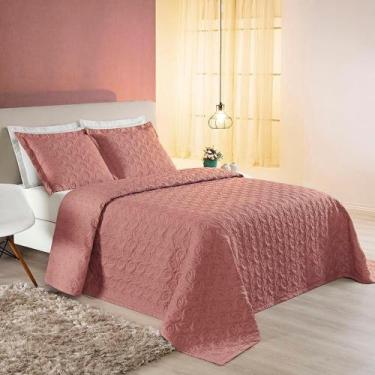 Imagem de Cobre Leito ágata Queen 03 Peças - elegante na cor Rosê - BIA ENXOVAIS