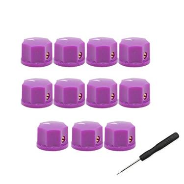 Imagem de ROZILO 11 Pçs Mini MXR Estilo Latão Inserção Saia Botões de Pedal de Efeito Roxo