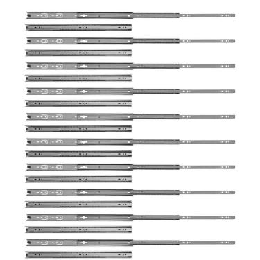 Imagem de Kit 20 Corrediças Telescópica 45Cm Para Gaveta Trilho 10 Par