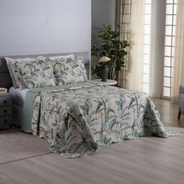 Imagem de Kit Cobre Leito Colcha Solteiro Casal Queen King Dupla Face Casa Dona,