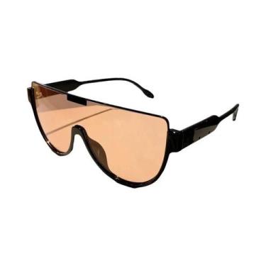 Imagem de Óculos De Sol Vintage Femininos Semi-redondos Moda Monobloco Óculos De