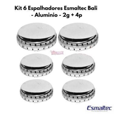 Imagem de Kit 6 Espalhadores De Alumínio Fogão Esmaltec Bali 2g 4p