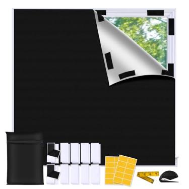 Imagem de bemece Persiana blackout portátil 100%, berçário, loft, trailer (398,8 cm x 144,8 cm)