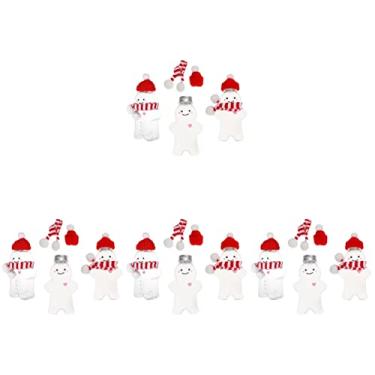 Imagem de Gadpiparty 12 conjuntos de garrafas de bebida de Natal reutilizáveis garrafas de suco recipientes de copo de smoothie garrafa de gengibre garrafa de smoothie transparente frascos de biscoitos, jarra