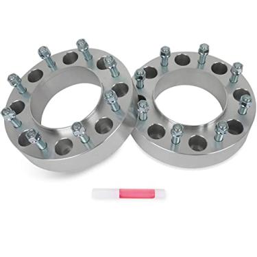 Imagem de SCITOO 2 peças espaçadores de roda de 2 polegadas 8 x 200 a 8 x 200 com pinos 14 x 1,5 furo de 142 mm compatível com Ram 3500 2019-2023, para Ford para F-350 Super Duty 2005-2023