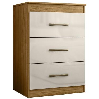 Imagem de Comoda 3 Gavetas 0420 Freijo Off White Moval