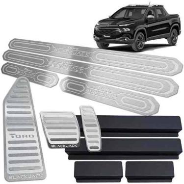Imagem de Soleiras Pedaleiras Descanso Fiat Toro Blackjack Prata BR