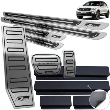 Imagem de Descanso + Soleiras + Pedaleiras T-Cross R-Line Preto AR