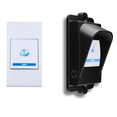 Imagem de Campainha Sem Fio Bivolt IPEGA KP-CA327 LUKTON – À Prova d’Água, Alcance 150m, Instalação Fácil, com Protetor Antifurto em ABS + Bateria Inclusa (Preto)