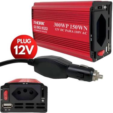 Imagem de Inversor 12V Para 110V 300W Carro Automotivo Conversor USB - Thork, Ve