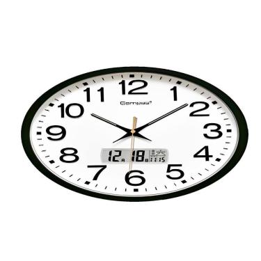 Imagem de Relógio Parede Redondo Analógico Digital Preto E Branco