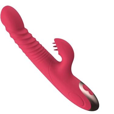 Imagem de Vibrador com Aquecimento e Movimento Telescópico – 10 Modos – Estimulador de Ponto G com Língua Estimuladora e Vibração Dupla – Recarregável e Discreto