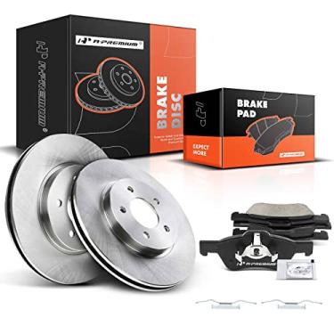 Imagem de A-Premium 11.92 inch (302.8mm) Front Vented Disc Brake Rotors + Ceramic Pads kit Compatible with Select Ford, Mazda and Mercury Models - Escape 2005-2010/2012, Mariner 2005-2010, Tribute
