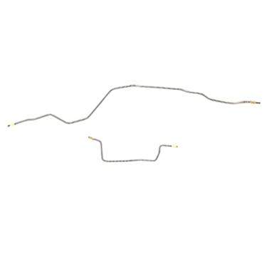 Imagem de The Stop Shop Par de linhas de freio de eixo traseiro de aço revestido de fluoreto de polivinil (PVF) - Pré-dobrado - Compatível com eixos traseiros Jeep Cherokee 97-01