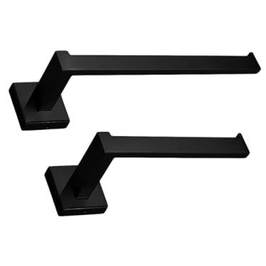 Imagem de SOFTINOX Kit Acessórios para Lavabo e Banheiro Inox 2 Peças Premium Porta Toalha Porta Papel Higiênico (Preto Fosco)